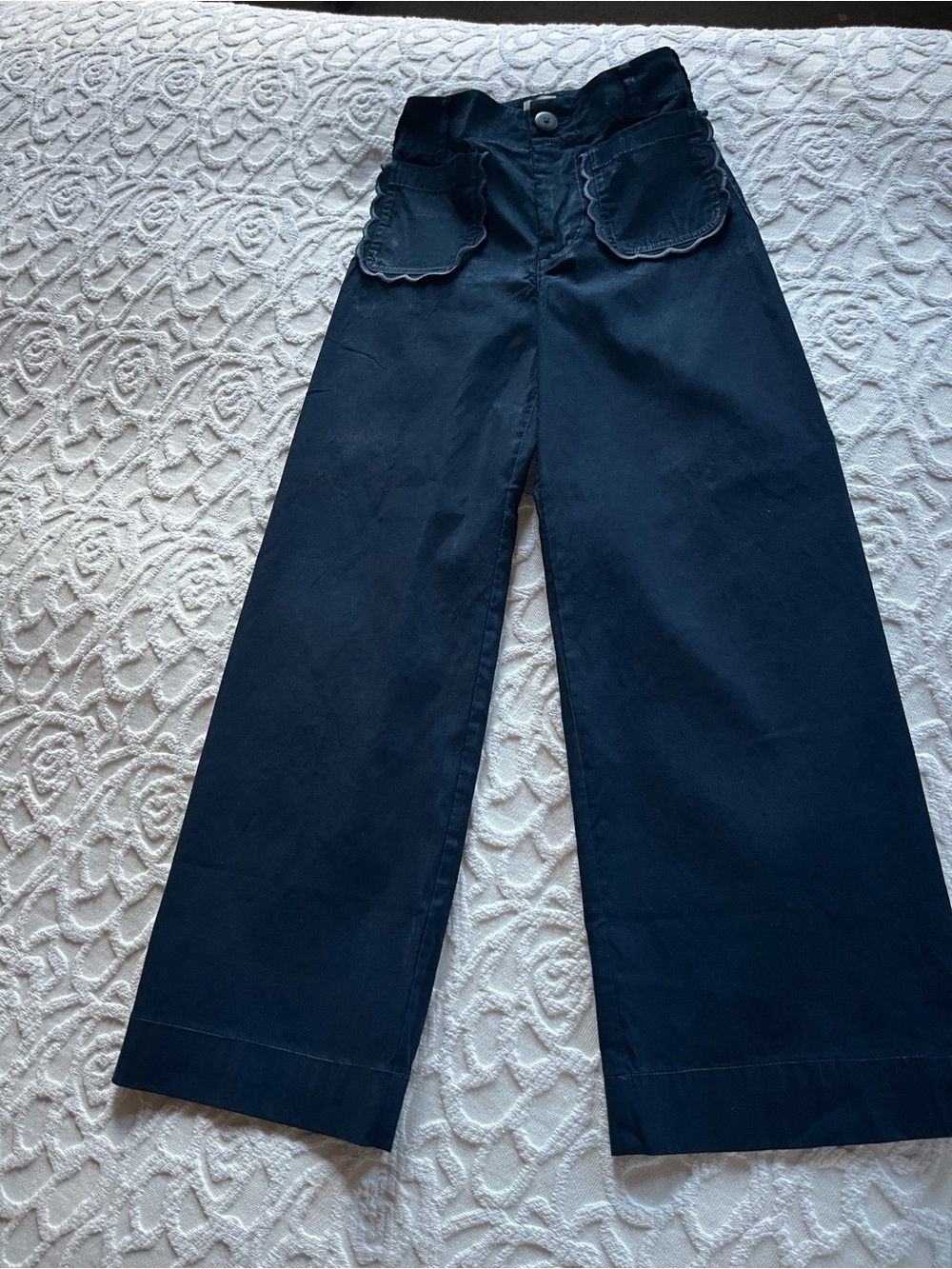 Maeve Anthropologie Navy cropped Pants